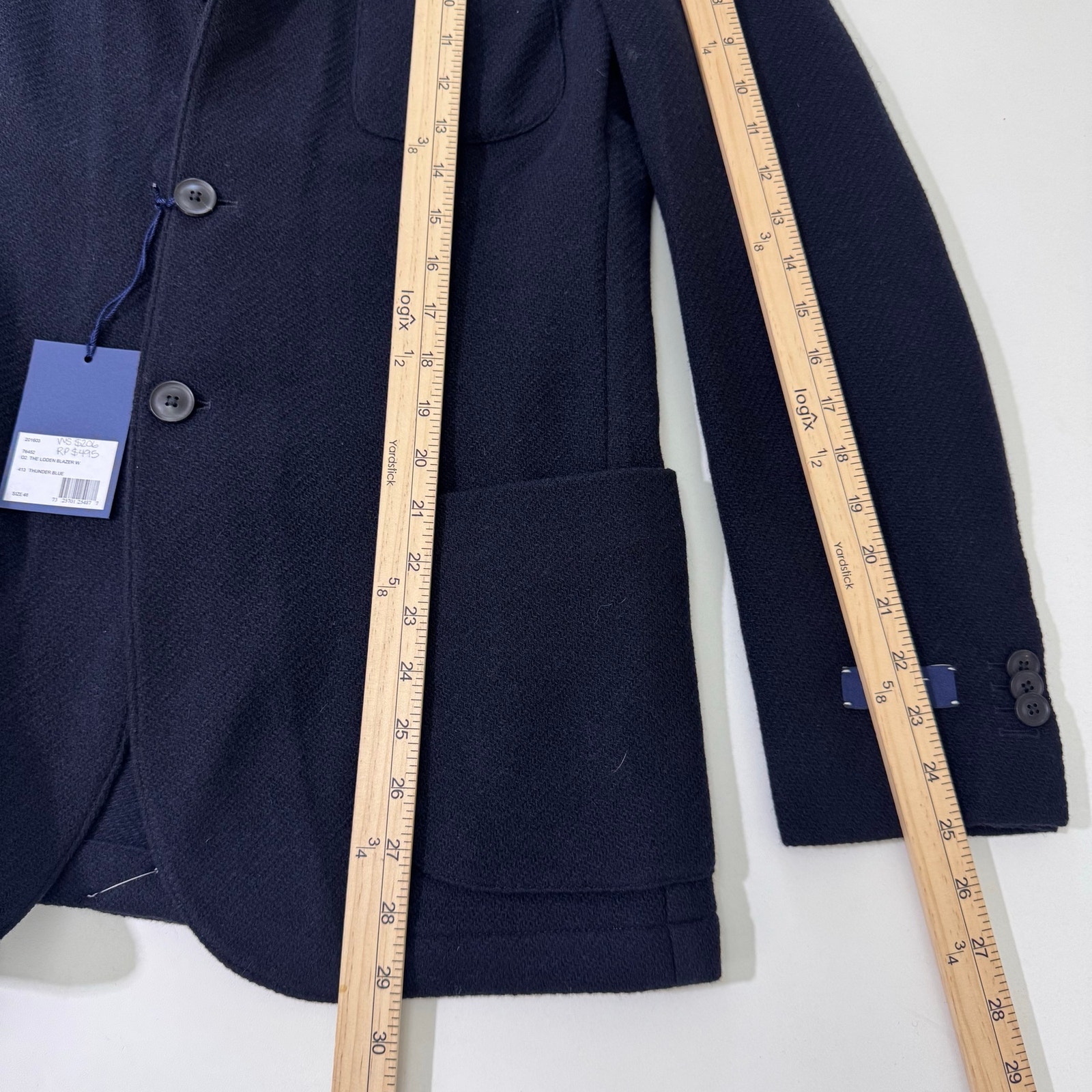 Nwt Gant The Loden Wool Blend Blazer Weekender Fit Dark Navy Ue 48/Us 38/Small — image 5 of 8